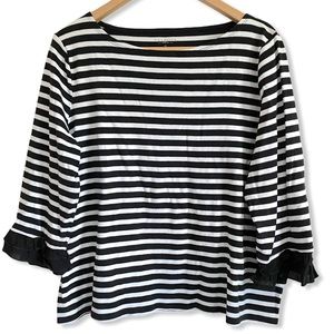 Talbots 2X boatneck striped top